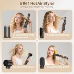 Sendowtek Hot Air Styler Brush Set for Women 5 in 1, 800W 3 Level Temp Hairdryer... - Image 3
