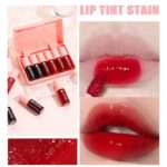 6 Colors Lip Tint Stain Set, Korean Makeup Lip Stain Moisturizing Mini Liquid Li... - Image 3