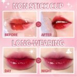 6 Colors Lip Tint Stain Set, Korean Makeup Lip Stain Moisturizing Mini Liquid Li... - Image 4