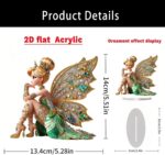 Fairy Sitting Jeweled Wings Acrylic Desktop Decoration, Suitable for Home Décor ... - Image 4