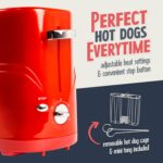Nostalgia HDT600RETRORED Retro Pop-Up 2 Hot Dog and Bun Toaster, With Mini Tongs... - Image 7