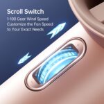 JISULIFE Portable Handheld Fan, Speed(1-100) Adjustable Turbo Mini and 3600mAh B... - Image 5
