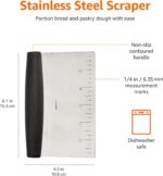Amazon Basics Multi-Purpose Bench Scraper, Stainless Steel Dough Cutter with Mea... - Image 7
