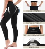 Blisset High Waist Leggings for Women - Opaque, Soft Tummy Control Athletic Pant... - Image 6