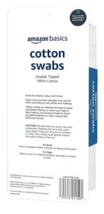 Amazon Basics Double-Tipped Cotton Swabs for Personal Hygiene and Baby Care, Cot... - Image 3