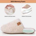 EverFoams Women's Fuzzy Slip-on Slippers Warm Cozy Soft Lightweight Memory Foam ... - Image 5