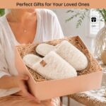 EverFoams Women's Fuzzy Slip-on Slippers Warm Cozy Soft Lightweight Memory Foam ... - Image 9