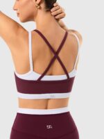 2 Pieces Workout Sets for Women,Seamless Yoga Leggings with Padded Sports Bras,A... - Image 3