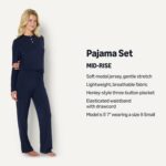 Amazon Essentials x Sofia Grainge Women's Long Sleeve Henley Pajama Set - Image 3