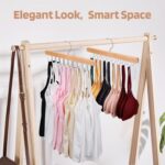 NECAMOCU 2 Pack Bra Hanger for Closet Organizer, Premium Wooden Tank Top Hangers... - Image 3