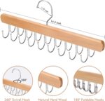 NECAMOCU 2 Pack Bra Hanger for Closet Organizer, Premium Wooden Tank Top Hangers... - Image 4