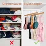 NECAMOCU 2 Pack Bra Hanger for Closet Organizer, Premium Wooden Tank Top Hangers... - Image 5