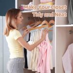 NECAMOCU 2 Pack Bra Hanger for Closet Organizer, Premium Wooden Tank Top Hangers... - Image 7