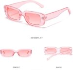 IKANOO Retro Rectangle Sunglasses for Women Men Small Square Frame Trendy Y2K 90... - Image 3