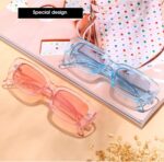 IKANOO Retro Rectangle Sunglasses for Women Men Small Square Frame Trendy Y2K 90... - Image 4