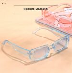 IKANOO Retro Rectangle Sunglasses for Women Men Small Square Frame Trendy Y2K 90... - Image 5