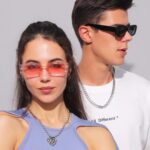 IKANOO Retro Rectangle Sunglasses for Women Men Small Square Frame Trendy Y2K 90... - Image 7