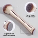 MAANGE Foundation Makeup Brushes, 2Pcs Double Ended Makeup Brush for Blending Li... - Image 6