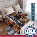 DayOfShe Ships Next Day, Personalized Blankets for Couples Photo Blankets for Gi... - Image 3