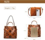 Travistar Floral Handbags Purses Women - Embossed Leather Top Handle Handbag Set... - Image 6