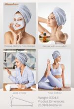 Hicober Microfiber Hair Towel Wrap, Fast Drying Hair Towels for Women, Soft Ligh... - Image 7