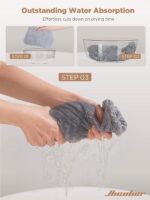 Hicober Microfiber Hair Towel Wrap, Fast Drying Hair Towels for Women, Soft Ligh... - Image 8
