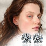 925 Sterling Silver Diamond Stud Earrings for Women - Image 5