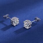 925 Sterling Silver Diamond Stud Earrings for Women - Image 7