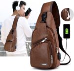 Crossbody Sling Bag with Earphone Hole for Men and Women, Small Shoulder Bag - Image 3