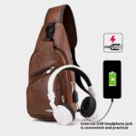 Crossbody Sling Bag with Earphone Hole for Men and Women, Small Shoulder Bag - Image 5