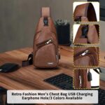 Crossbody Sling Bag with Earphone Hole for Men and Women, Small Shoulder Bag - Image 6