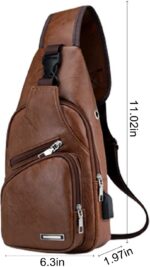 Crossbody Sling Bag with Earphone Hole for Men and Women, Small Shoulder Bag - Image 7
