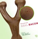 Benebone Wishbone Durable Dog Chew Toy for Aggressive Chewers, Real Bacon, Made ... - Image 3