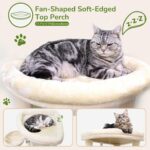Globlazer Corner Cat Tree, 51in Curved Series Modern Cat Tower for Indoor Cats w... - Image 5