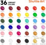 Shuttle Art Acrylic Paint, 36 Colors Acrylic Paint Set with Brushes & Palette, 2... - Image 4