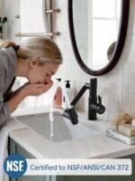 Lefton Rotatable Bathroom Faucet with Temperature Display in Fahrenheit (Batteri... - Image 3