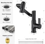 Lefton Rotatable Bathroom Faucet with Temperature Display in Fahrenheit (Batteri... - Image 4