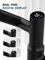 Lefton Rotatable Bathroom Faucet with Temperature Display in Fahrenheit (Batteri... - Image 5