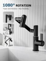 Lefton Rotatable Bathroom Faucet with Temperature Display in Fahrenheit (Batteri... - Image 6