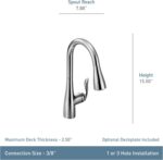 Moen Arbor Spot Resist Stainless One-Handle Pulldown Kitchen Faucet with Sprayer... - Image 4