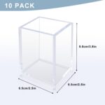 10 Pack Clear Acrylic Pen Holders, Pencil Cups & Makeup Brush Organizers, Transp... - Image 4
