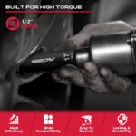 29-Piece 1/2" Drive Impact Socket Set, SAE (3/8 to 1 inch) and Metric (10-24mm) ... - Image 3