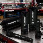29-Piece 1/2" Drive Impact Socket Set, SAE (3/8 to 1 inch) and Metric (10-24mm) ... - Image 6