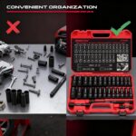 29-Piece 1/2" Drive Impact Socket Set, SAE (3/8 to 1 inch) and Metric (10-24mm) ... - Image 8