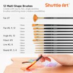 Shuttle Art Acrylic Paint, 50 Colors Acrylic Paint Set, 2oz/60ml Bottles, Rich P... - Image 10