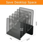 LEKETREE File Organizer for Desk, File Folder Organizer with 5-Section Vertical ... - Image 3