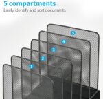 LEKETREE File Organizer for Desk, File Folder Organizer with 5-Section Vertical ... - Image 5