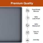 ukeetap Extra Thick Silicone Mat Waterproof with Raised Edge 19” x 12”, BPA Free... - Image 3