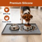 ukeetap Extra Thick Silicone Mat Waterproof with Raised Edge 19” x 12”, BPA Free... - Image 5