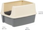 Amazon Basics Large Cat Litter Box with High Sides, Open Top for Easy Access, In... - Image 7